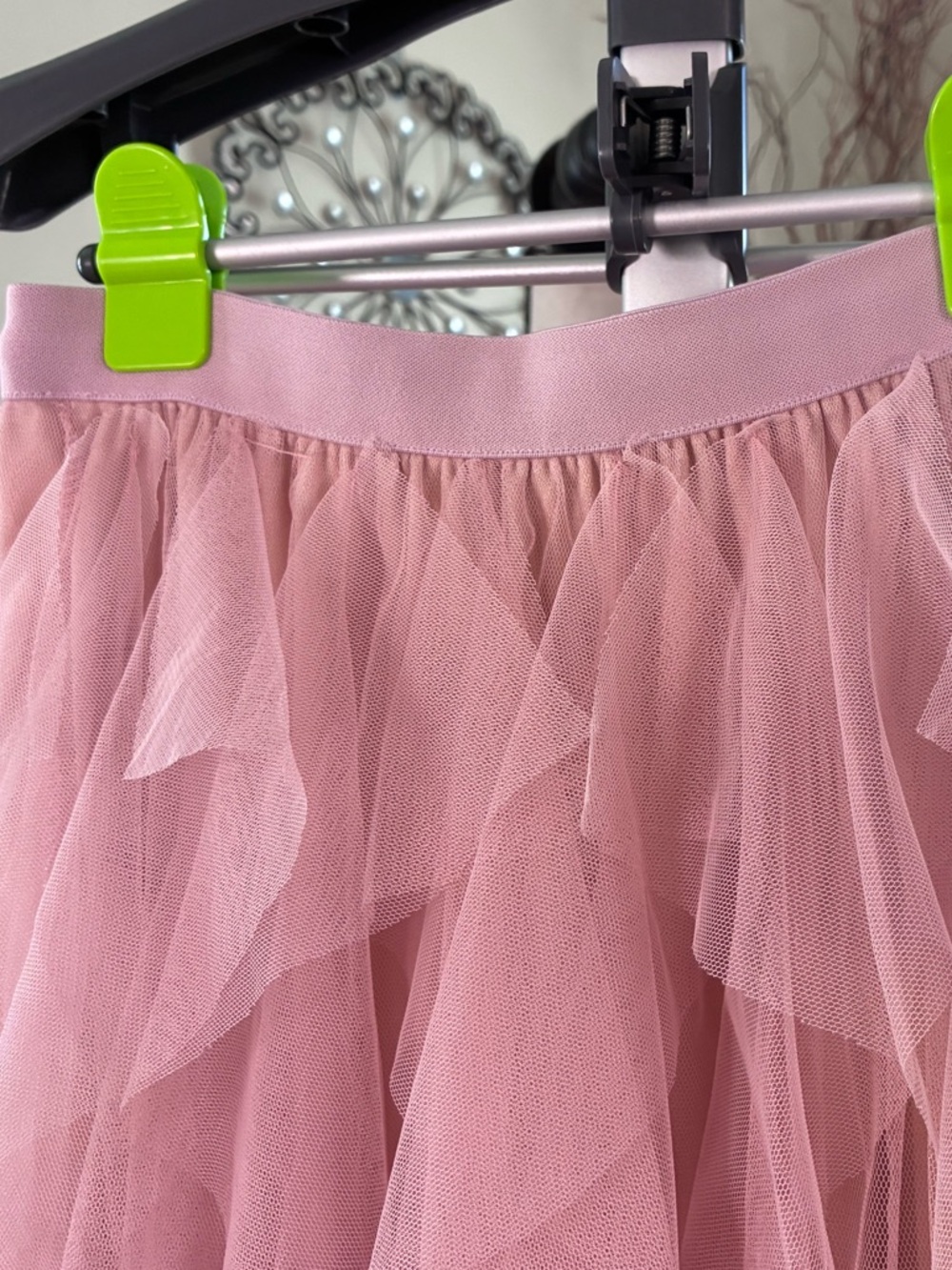 Pink Tiered Tulle Ruffle Skirt Size S Fairycore Balletcore Coquette NWT - Picture 3 of 5